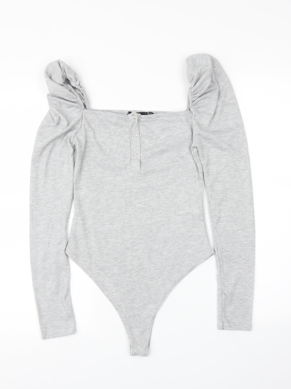 PRETTYLITTLETHING Womens Grey   Leotard One-Piece Size 6