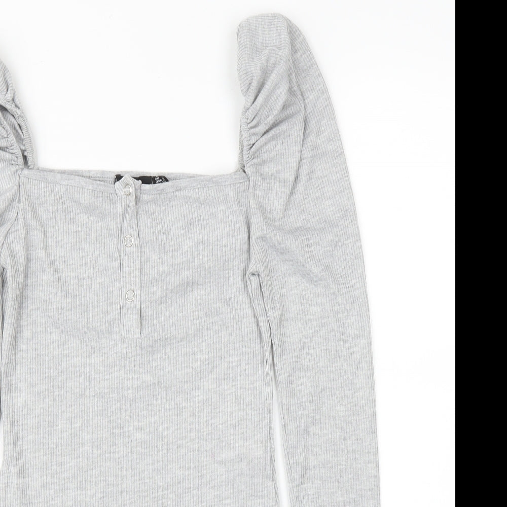 PRETTYLITTLETHING Womens Grey   Leotard One-Piece Size 6