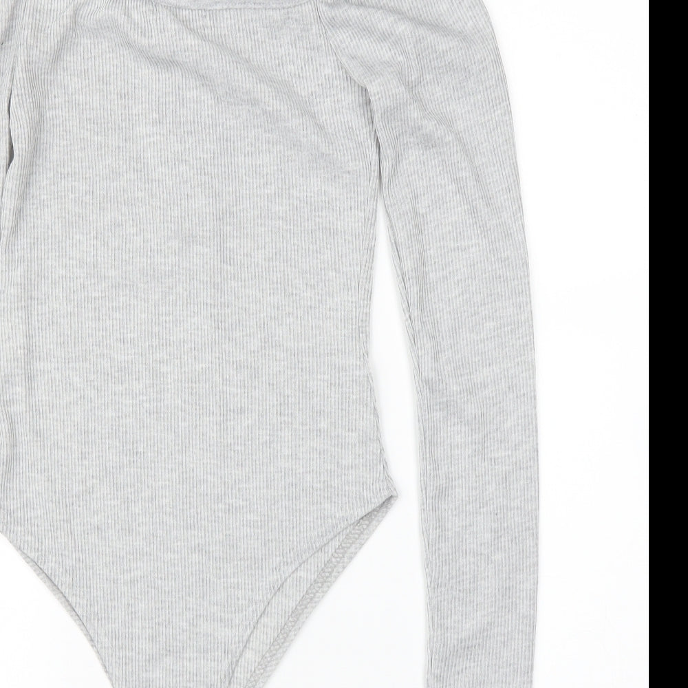 PRETTYLITTLETHING Womens Grey   Leotard One-Piece Size 6