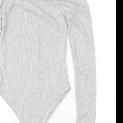 PRETTYLITTLETHING Womens Grey   Leotard One-Piece Size 6