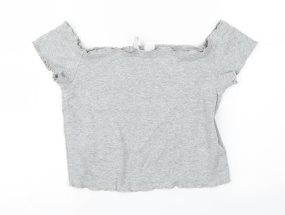 Womens UK Size M H&M Grey Cropped Tank