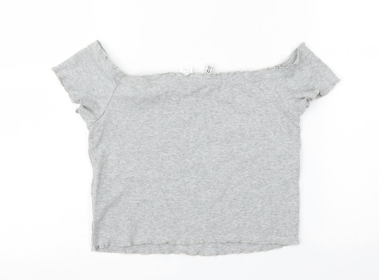 Womens UK Size M H&M Grey Cropped Tank
