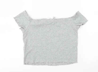 Womens UK Size M H&M Grey Cropped Tank