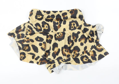 I SAW IT FIRST Womens Beige Animal Print  Bermuda Shorts Size S - Leopard print