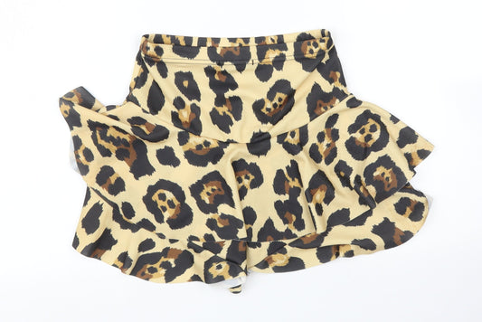 I SAW IT FIRST Womens Beige Animal Print  Bermuda Shorts Size S - Leopard print