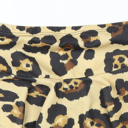 I SAW IT FIRST Womens Beige Animal Print  Bermuda Shorts Size S - Leopard print