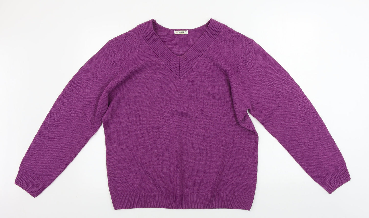 Womens UK Size L Damart Purple Pullover Jumper