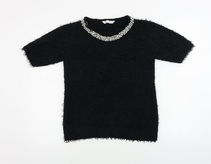 Womens UK Size 14 BHS Black Pullover Jumper