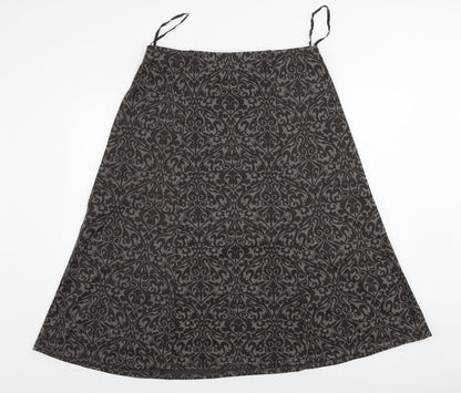 Profile Womens Brown Floral  A-Line Skirt Size 32 in
