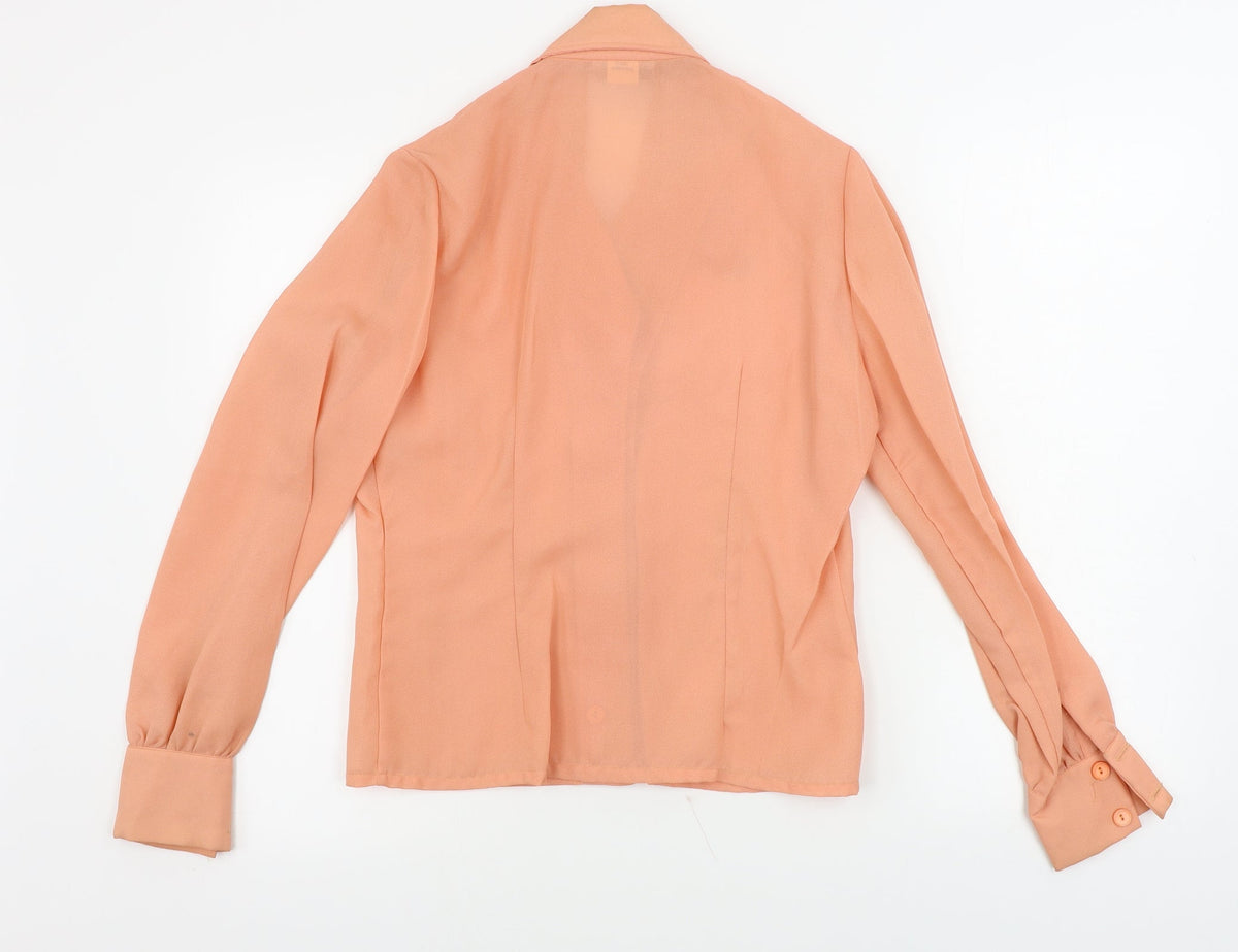 donros Womens Pink   Basic Button-Up Size 14