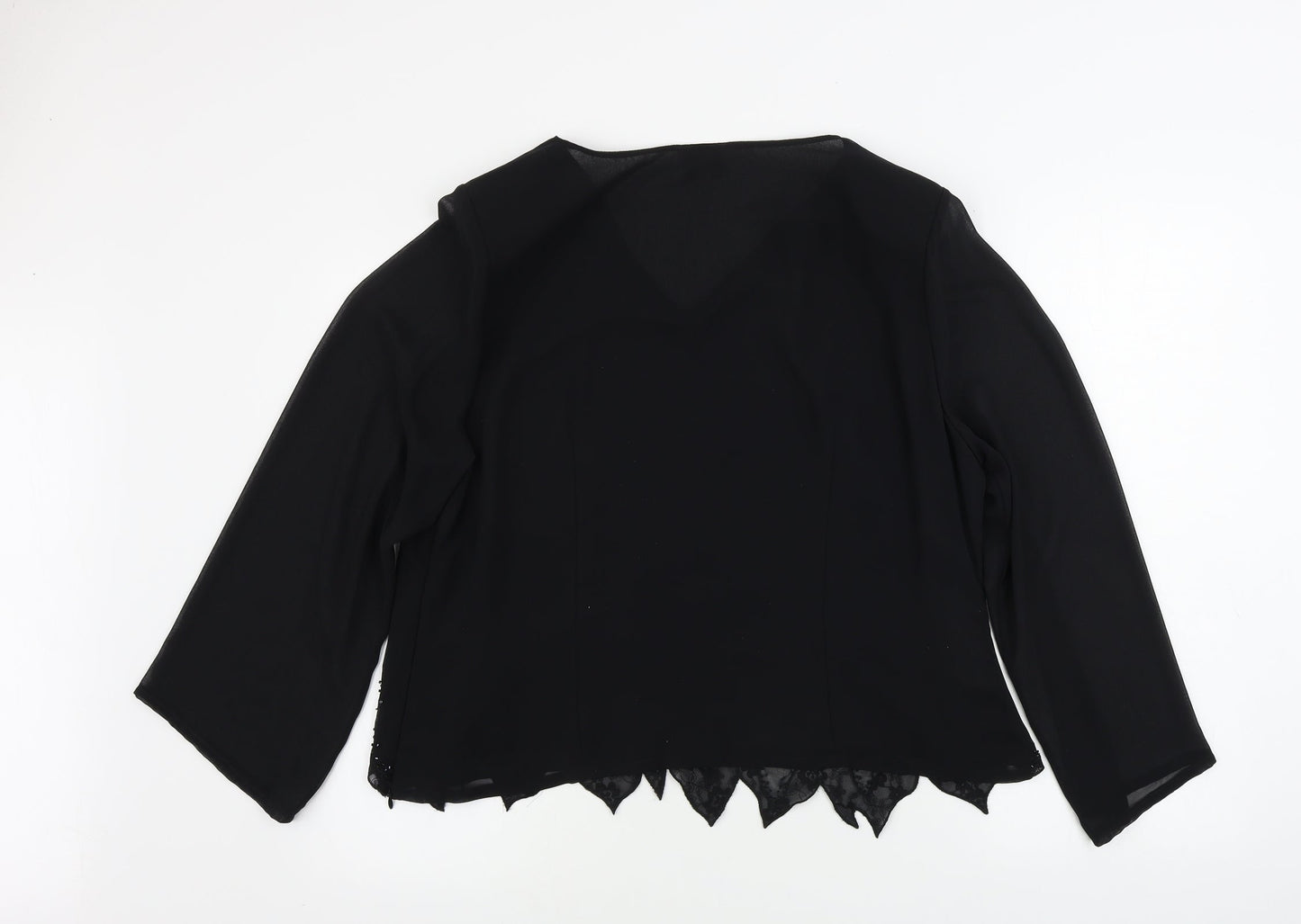 reve de rondo Womens Black   Basic Blouse Size 16