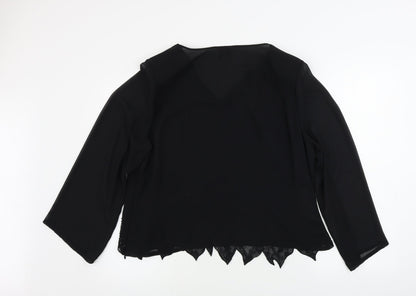 reve de rondo Womens Black   Basic Blouse Size 16