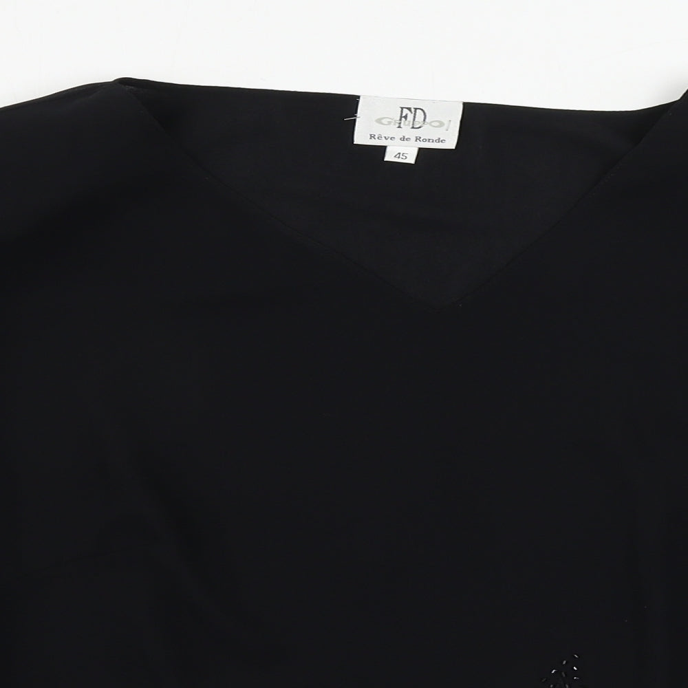 reve de rondo Womens Black   Basic Blouse Size 16