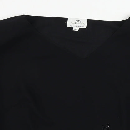 reve de rondo Womens Black   Basic Blouse Size 16