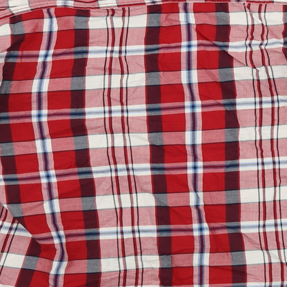 Mens UK Size S Ceader wood state Red  Button-Up Long Sleeve Casual Shirt