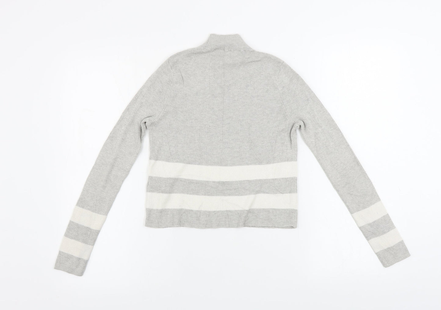 New Look  Girls Grey Striped  Pullover Jumper Size 11-12 Years