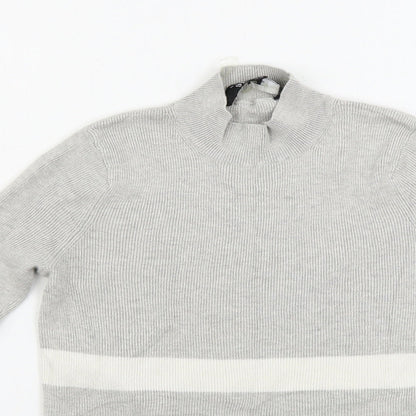 New Look  Girls Grey Striped  Pullover Jumper Size 11-12 Years