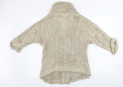 Womens UK Size M New Look Beige Cardigan Jumper