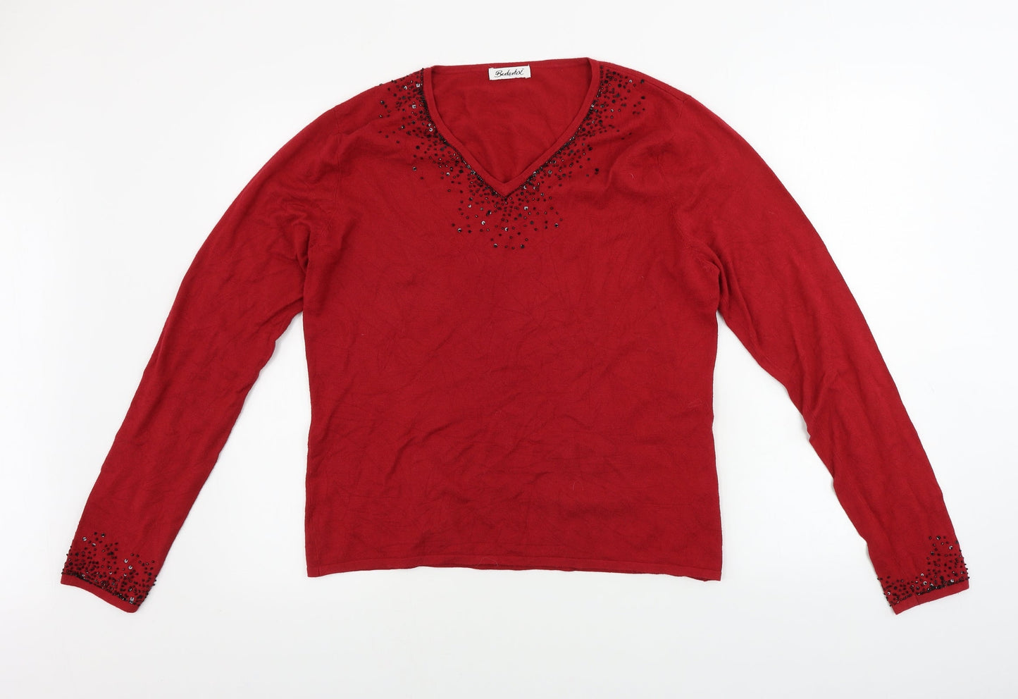 Womens UK Size 18 Berkertex Red Pullover Jumper