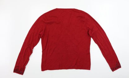 Womens UK Size 18 Berkertex Red Pullover Jumper
