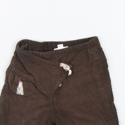 Vertbaudet Girls Brown   Jogger Trousers Size 0-3 Months