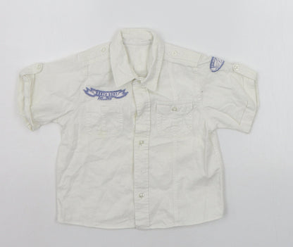Matalan Boys White   Basic Button-Up Size 18-24 Months