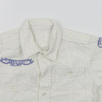 Matalan Boys White   Basic Button-Up Size 18-24 Months