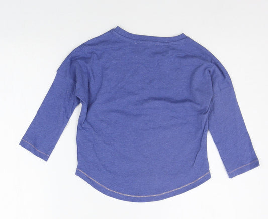 Marks and Spencer Girls Blue   Basic T-Shirt Size 5-6 Years
