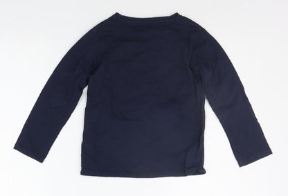Nutmeg Boys Blue Geometric  Basic T-Shirt Size 5-6 Years