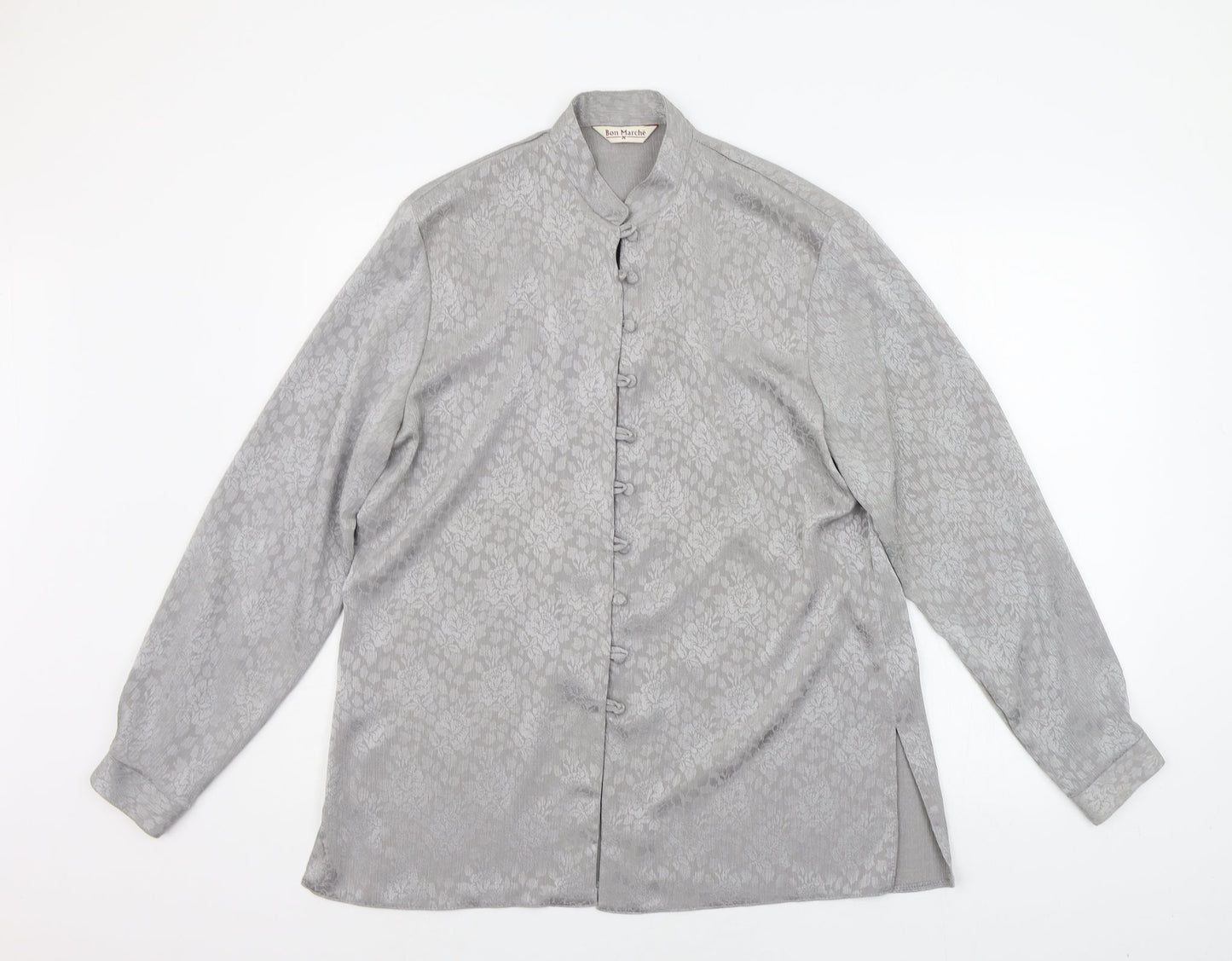Bonmarché Womens Grey   Basic Button-Up Size 16
