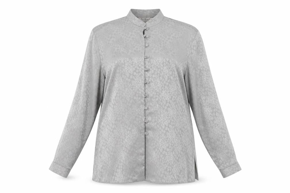 Womens UK Size 16 Bonmarché Grey Basic Button-Up