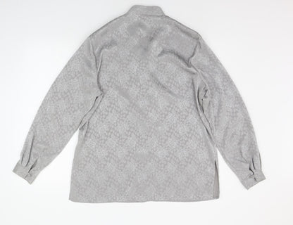 Bonmarché Womens Grey   Basic Button-Up Size 16