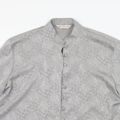 Bonmarché Womens Grey   Basic Button-Up Size 16