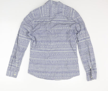 ASOS Mens Blue Geometric   Button-Up Size S