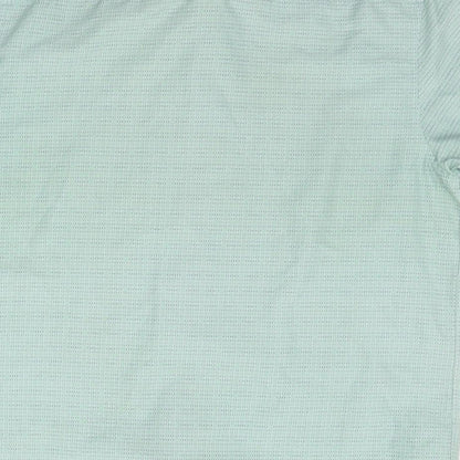 Mens UK Size L BHS Green  Button-Up Short Sleeve Casual Shirt