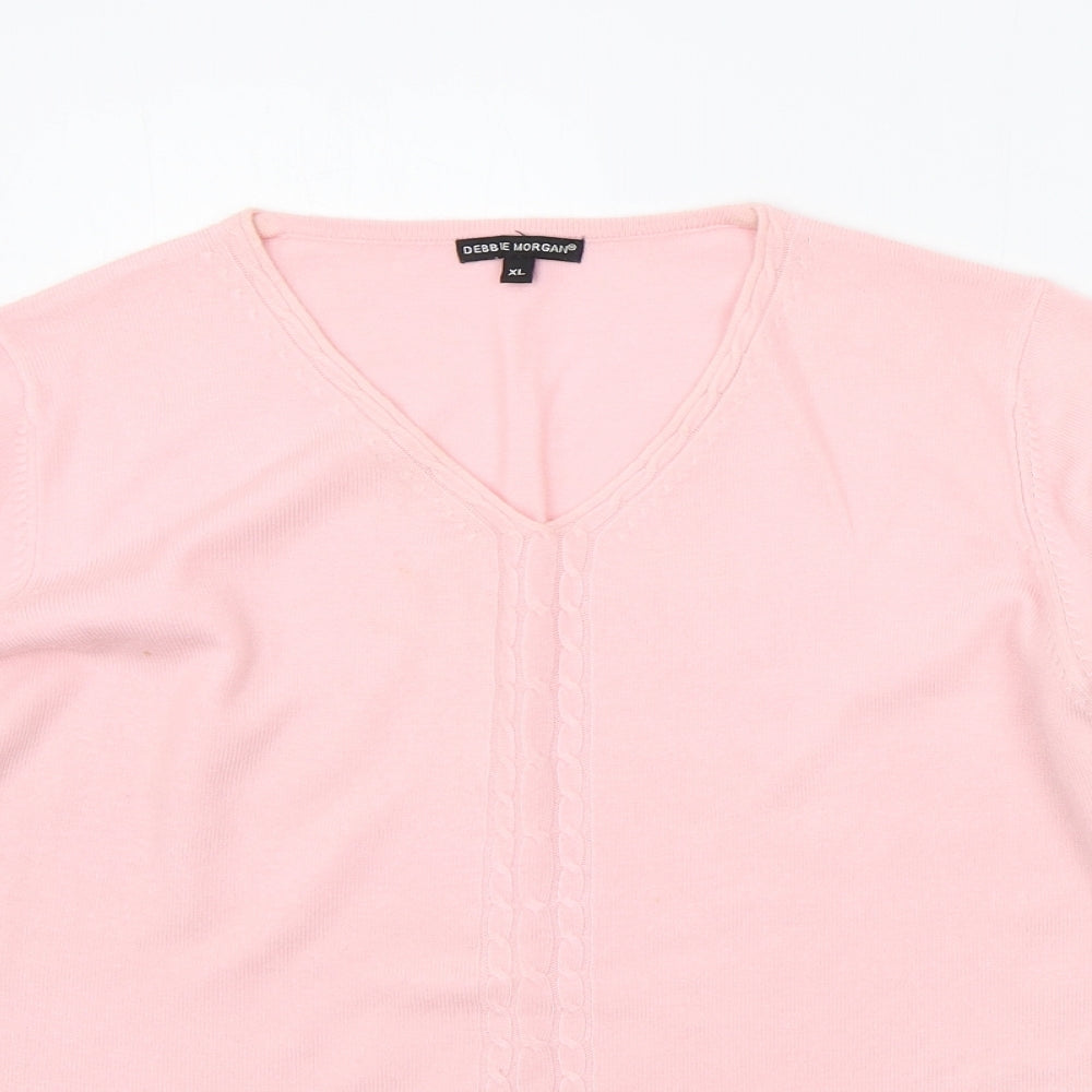 Womens UK Size XL Debbie Morgan Pink Pullover Jumper