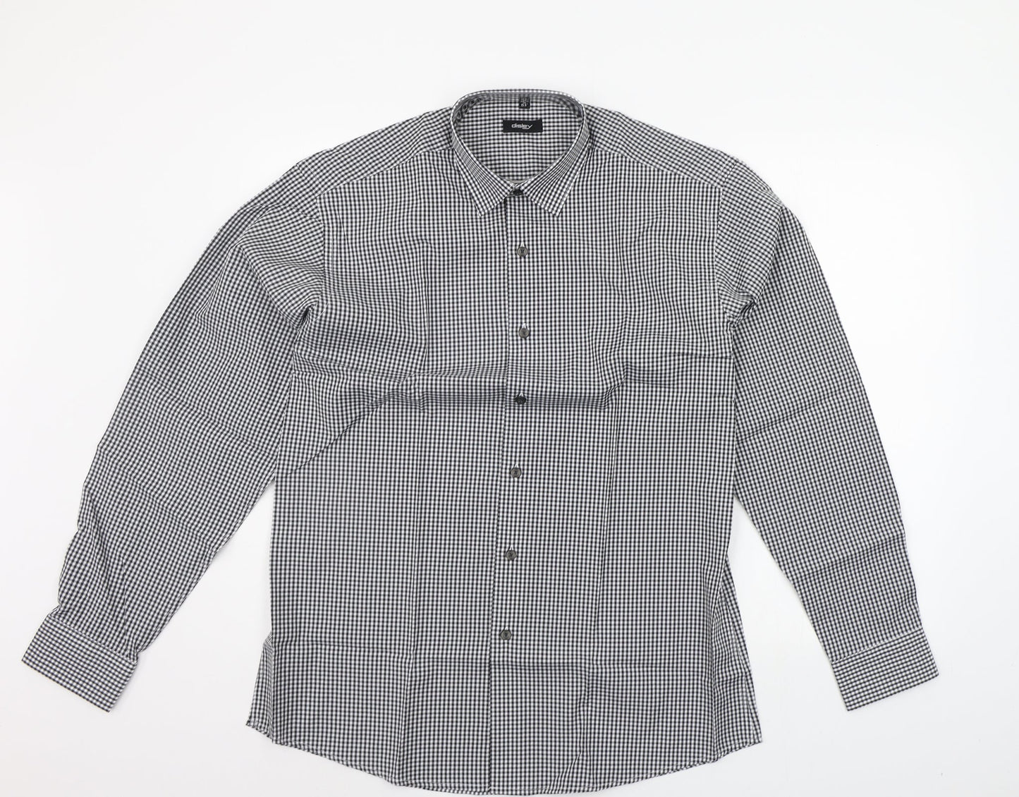 Mens UK Size 15.5 disley White  Button-Up Long Sleeve Casual Shirt