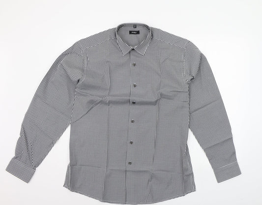 Mens UK Size 15.5 disley White  Button-Up Long Sleeve Casual Shirt