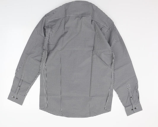 Mens UK Size 15.5 disley White  Button-Up Long Sleeve Casual Shirt