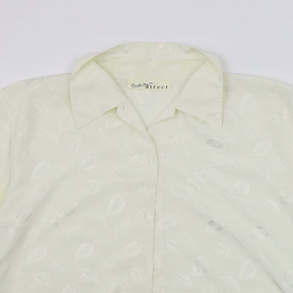 Christion marcus  Womens Yellow Geometric  Basic Button-Up Size 14