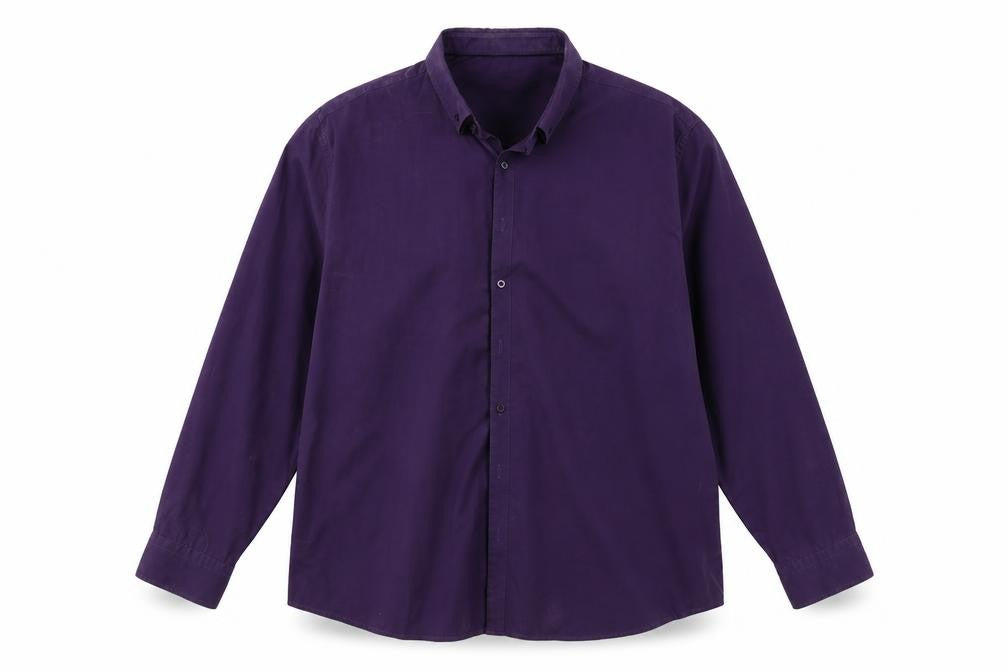 Mens UK Size XL Jacamo Purple  Button-Up Long Sleeve Casual Shirt