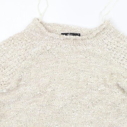 BM Womens Beige   Pullover Jumper Size S