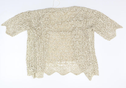 Womens UK Size S CASAMIA Beige Cardigan Jumper