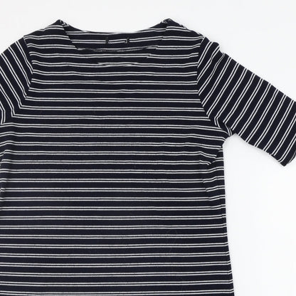 Avenue Womens Blue Striped  Jumper Dress  Size 14