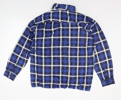 Mens UK Size XL Eurostar Blue  Button-Up Long Sleeve Casual Shirt