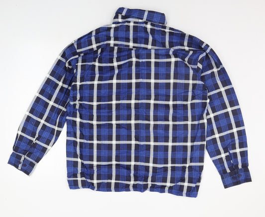 Mens UK Size XL Eurostar Blue  Button-Up Long Sleeve Casual Shirt