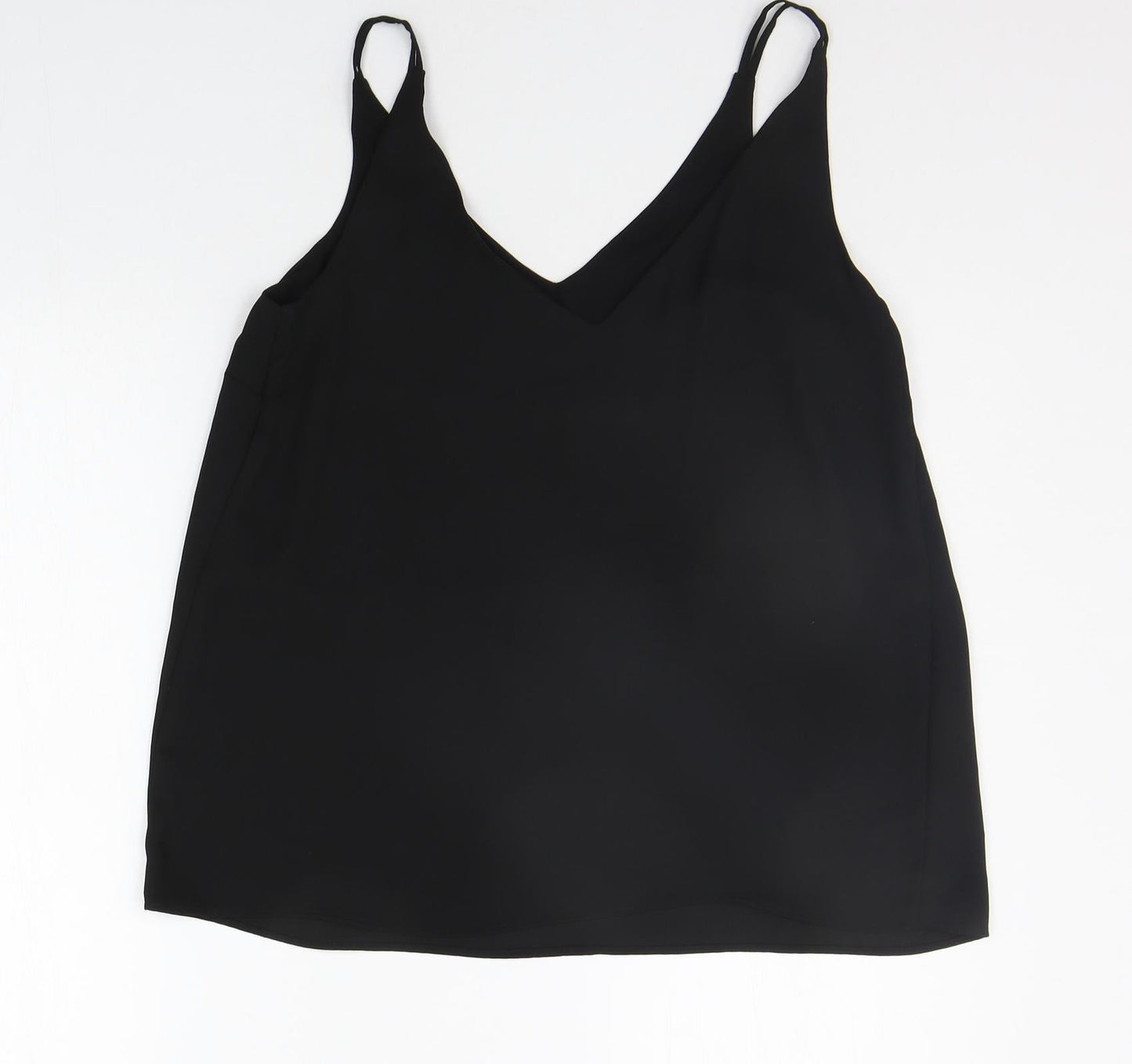 Womens UK Size 10 Matalan Black Basic Tank
