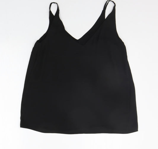 Womens UK Size 10 Matalan Black Basic Tank