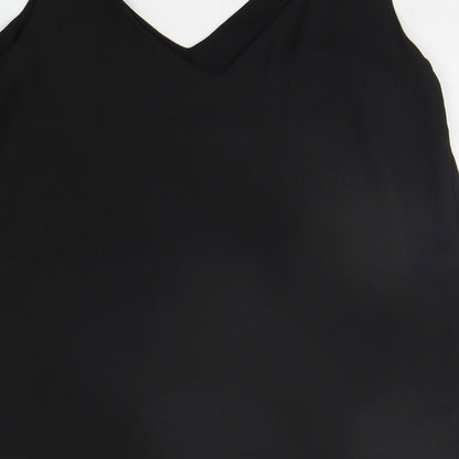 Womens UK Size 10 Matalan Black Basic Tank