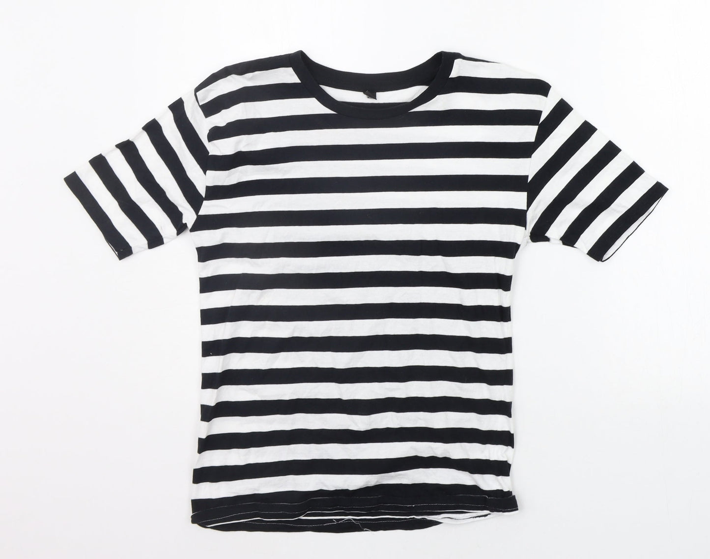 Womens UK Size S Preworn Black Basic T-Shirt